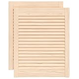 vidaXL 2X Madera Maciza de Pino Puertas de Persianas con Celosía Rejilla Armario Tablillas Guardarropa Separador Decoración 61,4cm