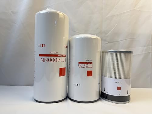 LF14000NN FF5776 FS19764 Filter Kit Compatible with CumminsX12 X15 ISX12 ISX15 Diesel Engine. Replace K37-1012 K37-1011 2864993 2893612 C3685306 4331007 96498 4367100 LF9080 P559000