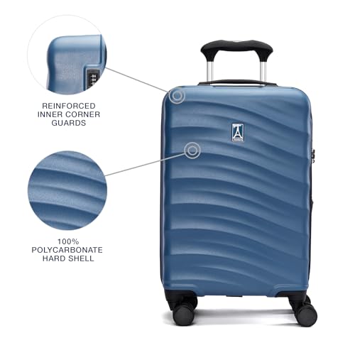 Image of Travelpro Maxlite Air V2 Hardside Expandable Carry on Luggage, 8 Spinner Wheels, Lightweight Hard Shell Suitcase, TSA lock,Ensign Blue, Compact Carry On 19-Inch