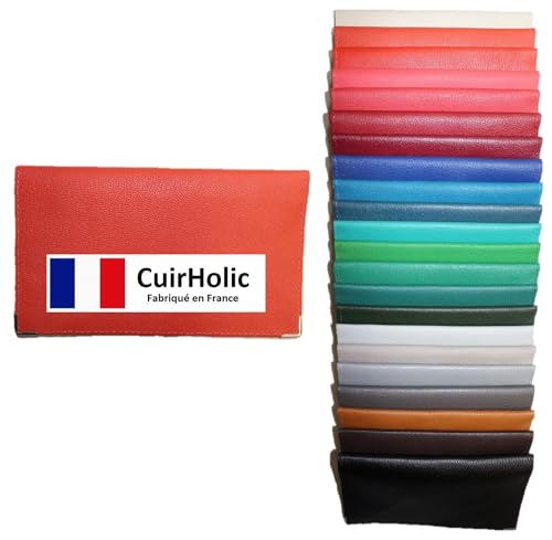 Porte Chéquier - Cuir de Chèvre Véritable- Homme - Femme