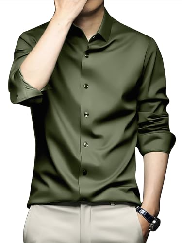 Image of CVC Mens Satin Regular Fit Formal Shirt.