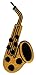 Produktbild Saxophon Saxofon Musik Instrument Aufnäher Bügelbild Größe 4,6 x 10,0 cm