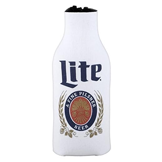 Miller Lite Zippered Beer Bottle Suit Holder Cooler Kaddy Huggie Coolie