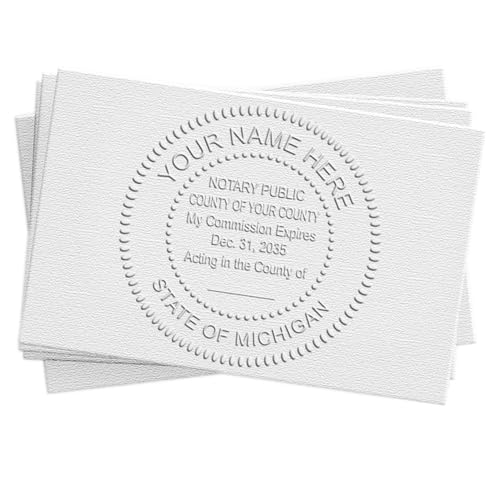 Michigan Notary Public Soft Seal Embosser - State Board Compliant, 1-5/8 Size - Ideal for MI Notary Seal - Perfect Tool for Notary Public Professionals