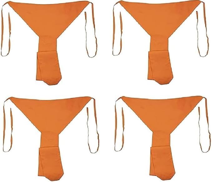 Men's Langot Underwear/Supporter Free Size langot for Gym,Yoga, Work Out, Running (Pack of 4 Langots) Cotton Orange