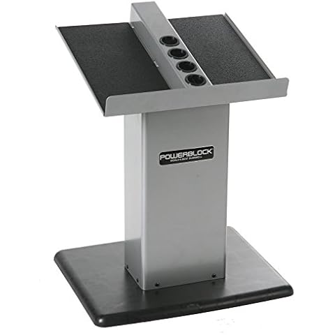 POWERBLOCK Large Column Stand, Dumbbell Rack & Weight Rack,Silver/black Cover