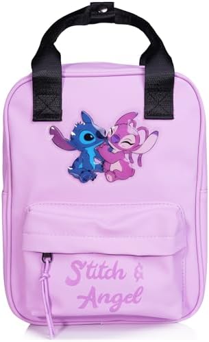 Disney Bolsa Stitch y Angel para Niña – Mochila Infantil Asas – Regalo Lilo y Stitch – Ideal para Escuela o Viaje – Diseño Bonito y Resistente