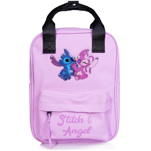 Disney Bolsa Stitch y Angel para Niña – Mochila Infantil Asas – Regalo Lilo y Stitch – Ideal para Escuela o Viaje – Diseño Bonito y Resistente