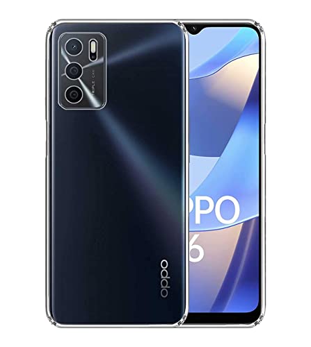 Image of COVERBLACK Rubber Silicone Back Cover for Oppo A16 - Transparent