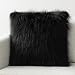 Phantoscope Luxury Series Throw Pillow Covers Faux Fur Mongolian Style Plush Cushion Case for Couch Bed and Chair, Black 18 x 18 inches 45 x 45 cm