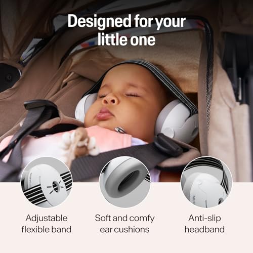 Image of Alpine Muffy Baby Ear Protection - Noise Reduction Ear Muffs for Babies and Toddlers up to 36 Months - Comfortable Infant Hearing Protection - Prevent Damage & Improve Sleep, Black
