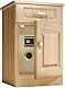 Unsichtbare Sicherheitsbox, Nachttisch Elektronische Digitale Safebox mit Schublade, Safe Box Home Stahltresor für Büro Hotel Schmuck (Hartholzen)