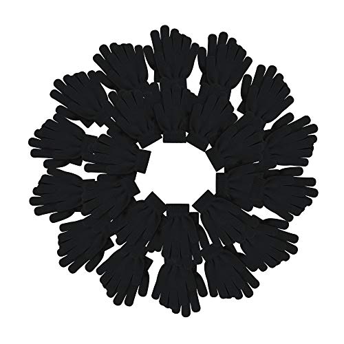24 Pairs Kids Winter Magic Gloves Thermal Soft Stretchy for Boys Girls Children Ages 2-6