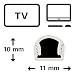 Hama 00020570 - Canal de PVC semicircular para cables, 100x1.1x1.0 cm, color...