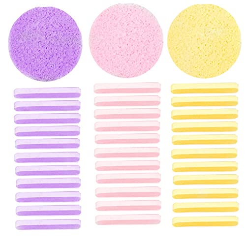 36 Pcs Facial Sponges Reusable Makeup Sponges Compressed Facial Cleansing Sponges for Facial Cleaning Makeup and Makeup Removal