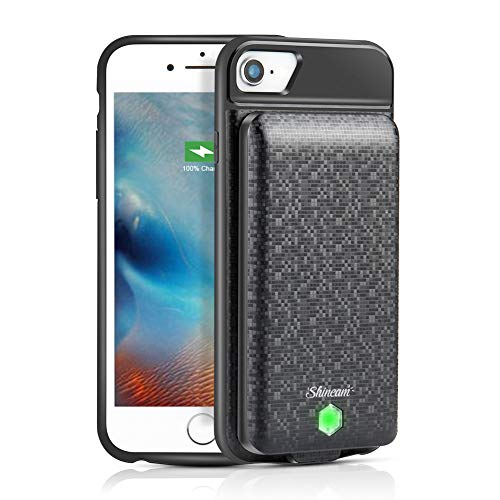 Charging Case for iPhone 8 Plus/7 Plus/6s Plus/6 Plus 5000mAh, Portable Protective Battery Case with Detachable Battery Pack Rechargeable Extended Battery Charger Case (Black, 5.5 inch)