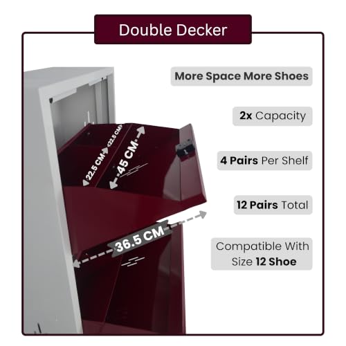 Image of Parent Listing 5 Door Pastel Blue and 4 Door Brown Shoe Rack (Cherry Red, 3)