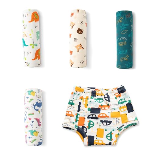 Image of Baby Padded Underwear - Soft Cotton Potty Training Pants for Toddlers, Washable & Reusable, Leak-Proof Training Underwear for Boys & Girls