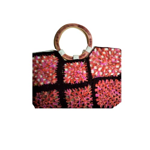 Sac cabas raphia bohème et grand sac plage crochet multicolore fait main