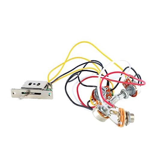 Dilwe Nivel de Sonido de Guitarra Eléctrica, Interruptor Jack de 5 Vías Mejorado, Control de Tono y Volumen, Arnés de Cableado para Reproductor Profesional
