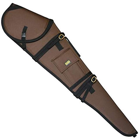 TrailMax Guardian Rifle Scabbard; Fully Enclosed Rifle Scabbard;Gun Case; Rifle Scabbard for Saddle; Accommodates 30 inch Barrel & 56mm Scope with 1 inch Turrets, Secure on a Horse, ATV/UTV; Brown Cover