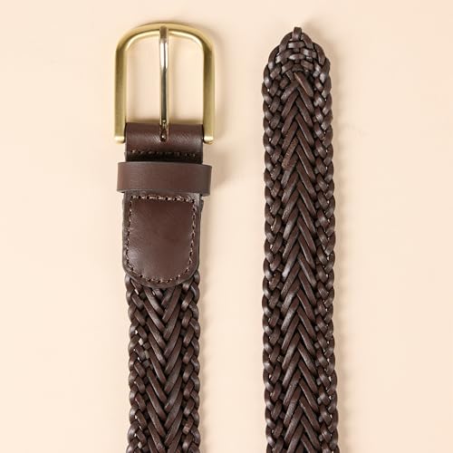 Amazon Essentials Women's Leather Woven Belt3