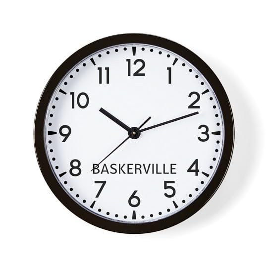Baskerville 輸入品 壁掛け時計 アンティーク Amazon.co.jp: CafePress Baskerville Newsroom ユニーク 装飾 10