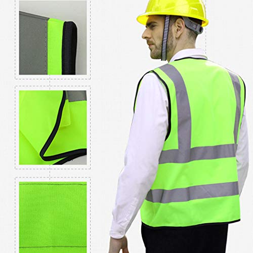 Bartosi Safety Reflective Vest Yellow Gear High Visibility Vest Construction Work Vest for Women and Men - Thumbnail 4
