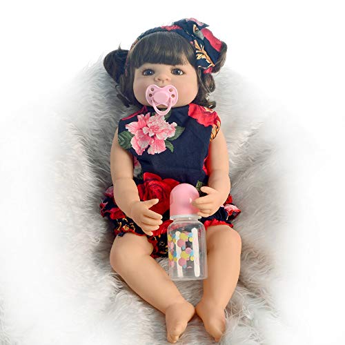 Bebê Reborn de Silicone - Boneca Bebê Reborn Menina Realista
