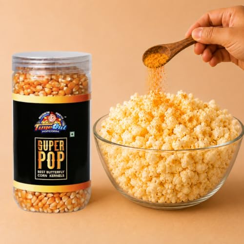 Image of Time Out Popcorn Kernels, 700g Raw Pop corn Maize, Makka Corn, Instant Popcorn