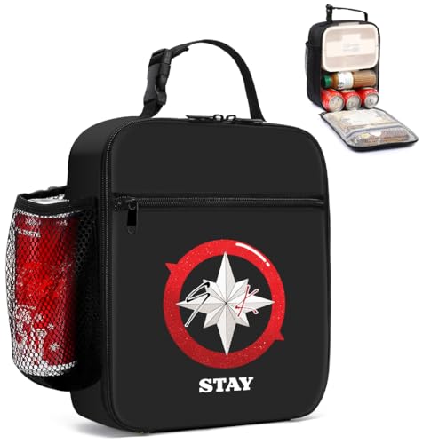 Swico Remado Stray Merch Insulated Lunch Bag Large Capacity Reusable Lunch Box Organizer for Office Picnic Travel Hiking Beach and STAY Music Fans