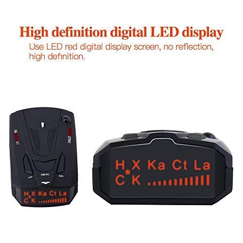 2020 Radar Detector V7 for Cars, Voice Alert and Car Speed Alarm System City/Highway Mode 360 Degree, with LED Display for Cars, Detection Radar Detectors - Thumbnail 2