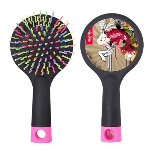 Cepillo de pelo para desenredar el pelo con patrón de ondas de carpa japonesa