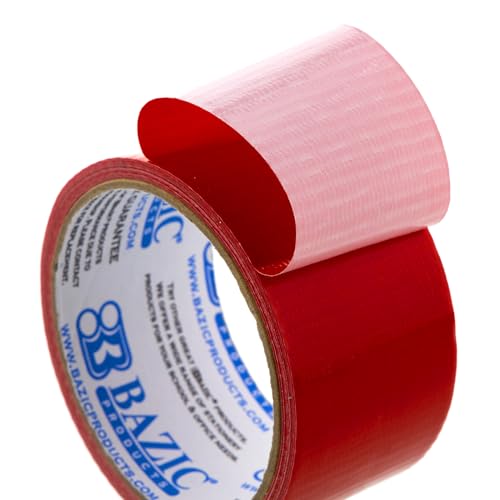 Image of BAZIC PRODUCTS Red Duct Tape, 1.88 in x 60 Yd | aggressive adhesive that tears by hand for repairs
