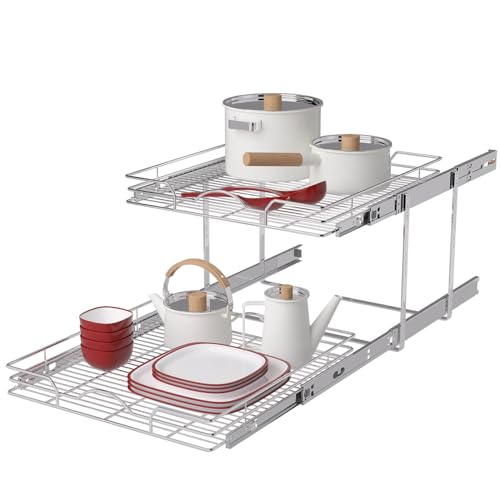 OCG 2 Tier Pull Out Cabinet Organizer