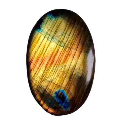 Cabochon en Labradorite naturelle haut de gamme 49x30mm pour joaillerie DIY