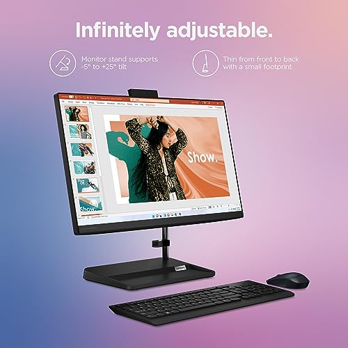 Image of Lenovo IdeaCentre AIO 3i - All in One Desktop - PC Computer - Mouse & Keyboard Included - 21.5 inch FHD Display - Windows 11-8GB Memory - 256GB Storage - Intel Core i3-1215U