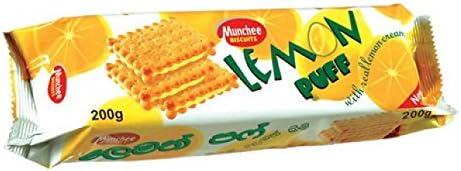 Munchee Lemon Puff Biscuits 200g Pack of 8