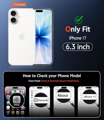 Image of FNTCASE for iPhone 17 Case Matte: Magnetic Phone Cases with Screen Protector Drop Proof Compatible with Magsafe Slim Anti Yellowing Rugged Shockproof Protective Translucent Cell Cover (C-Blue)