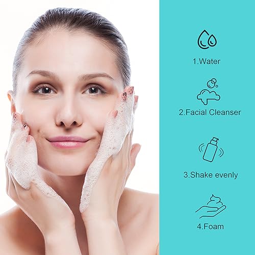 Cosywell Foam Soap Dispenser 2oz 2 Pack TSA Approved Empty Travel Pump Dispenser for Hand Soap Foaming Lash Shampoo for Cleanser, Dispenser(Clear+Pink)4