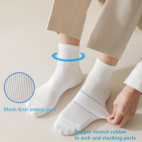 Image of MAGIARTE Womens Mini Crew Ankle Socks Athletic Casual Cotton Socks for Women