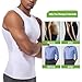 Lgtfy 4D Mens Compression Shirt, Slimming Body Shaper Vest, Gynecomastia Undershirt, Tummy Control Back Support Tank Top White