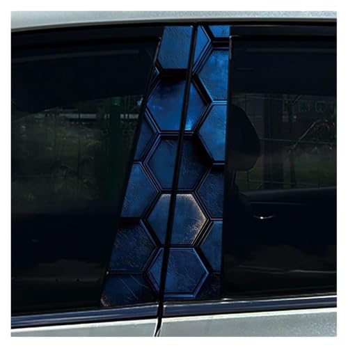 Décoration voiture pilier B nid d'abeille pour look sportif urbain