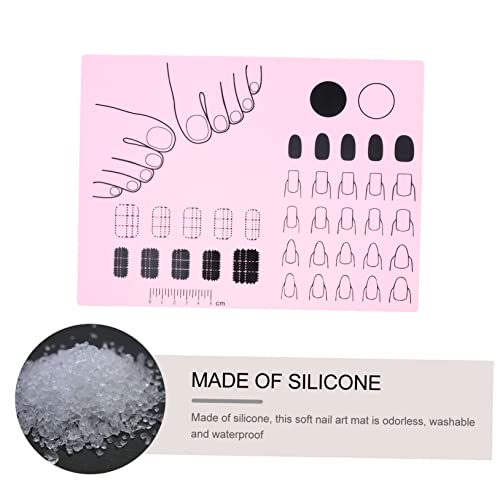 Tapete de práctica para uñas acrílicas de silicona miniatura 3
