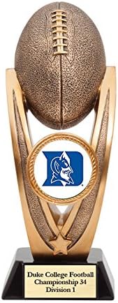 SHOP AWARDS AND GIFTS Customizable 11-1/2 Inch Antique Gold Resin Finish Fantasy Football Trophy, Includes Personalization