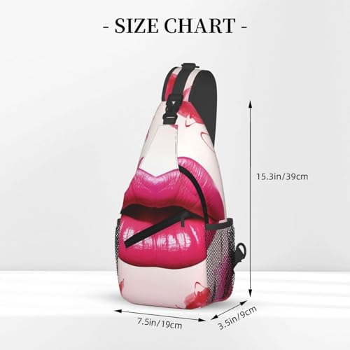 Bolso Cruzado Mujer Lips Negro Deportivo miniatura 3