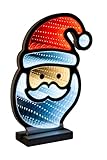 Star-Max LED Weihnachtsmann mit Infinity Effekt, Weihnachtsdekoration für Innenbereiche, beidseitig beleuchtet, inkl. Timerfunktion, 3m Zuleitung und Standsockel, 121 LEDs, 21,5x7x30cm