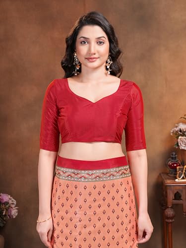 Image of Garden Vareli Floral Booti Print Crepe Saree With Unstitched Blouse Piece