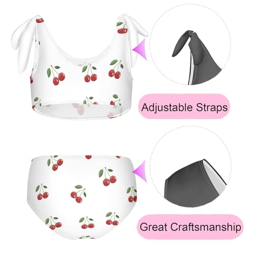 Image of CaTaKu Girls Swimsuit Two Piece Toddler Swimwear Kids Bathing Suits for Girls Bikini Set 3-12T