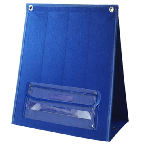Tableau de routine en feutrine bleu pour l'organisation des enfants